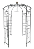 Metal Garden Arch Iron Garden Arbors Gazebo Dia81.3'' x 114.2'' High Birdcage Shape Pergola Pavilion for Wedding Ceremony Outdoor Black