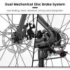 A28315-GRAY Mountain Bike , Suspension Fork, Steel Frame Disc-Brake for Men Women Mens Bicycle Adlut Bik