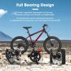 Ecarpat Kids Bike 20 Inch Wheels, 4" Wide Fat Tire Snow Mountain Bike Ages 8-12 Year Old, Steel Frame, 7 Speed Teenager Children Kids' Bicycles